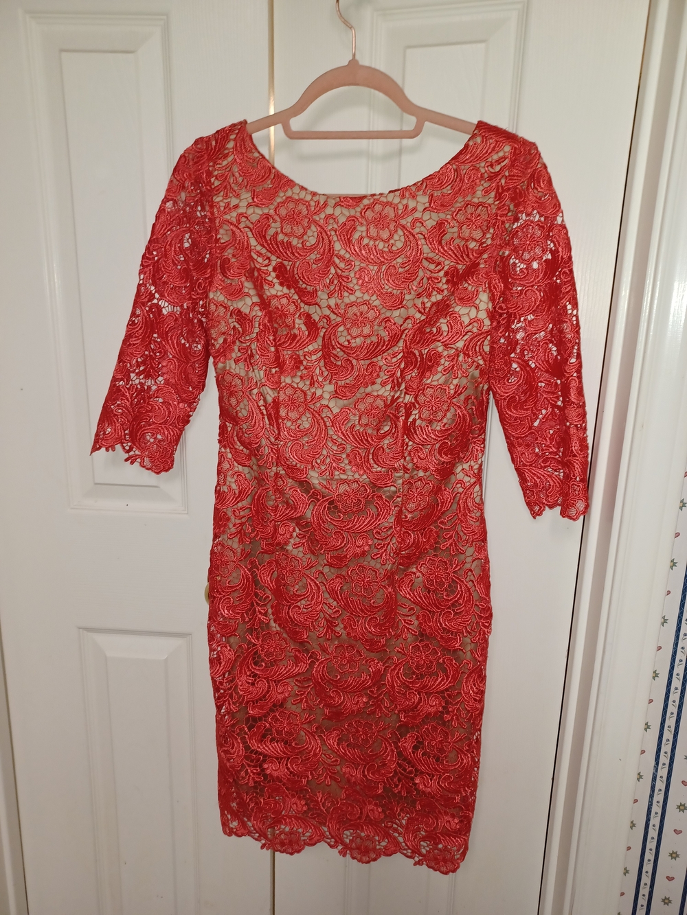 Eliza J Red Lace Sheath Dress - Elegant Women's Occasion Dress